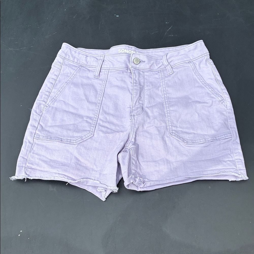 Sonoma Women's Lavender Jean Shorts for Summer Sz 10
